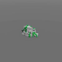 Voxel - Type2 Mossy Stone - Low-poly 3D Model