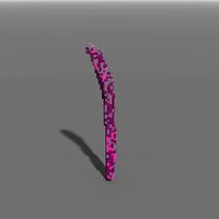 Voxel - Type2 Purple One Coral - Low-poly 3D Model