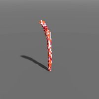 Voxel - Type2 Bittersweet One Coral - Low-poly 3D Model