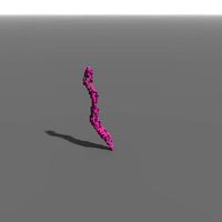 Voxel - Type1 Purple One Coral - Low-poly 3D Model
