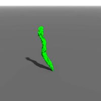 Voxel - Type1 Green One Coral - Low-poly 3D Model