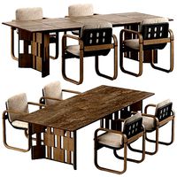 Giorgetti Loop chair Break table set