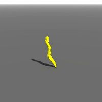 Voxel - Type1 One Coral Yellow - Low-poly 3D Model