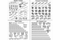 Trusses Square Triangular Beam Bundle Collection 129 PCS Modular