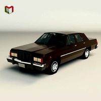 Low Poly Sedan Car 04