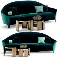 Heritage Cortes sofa - Roland table set