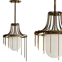 Kylie 1 Light 12  Aged Brass Pendant