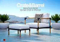 BARRA Teak and Metal Lounge with Ottoman
