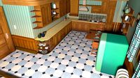 cartoon kitchen restaurant house animation scene