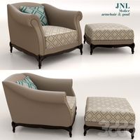 Кресло и пуф JNL Molier