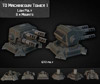 TD Machinegun Tower 01 3D Model