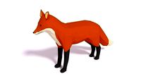 Low Poly Cartoon Fox