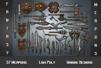 Fantasy Weapon Collection 3D Model