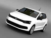 Volkswagen Polo BlueGT 5d 20092013 3D Model