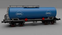 Aral train tanker car 3D Model