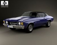 Chevrolet Chevelle SS 454 LS5 convertible 1971 3D Model