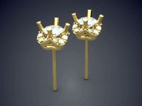 Earrings With Diamonds 1211 | 3D