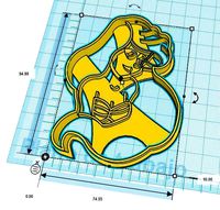 The Little Mermaid Ariel Cookie Cutter | 3D