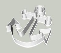 Anchor Cookie Fondant Cake Cutter 4 inches | 3D