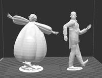 2 Woody Allen toy soldiers from the movie SLEEPER | 3D