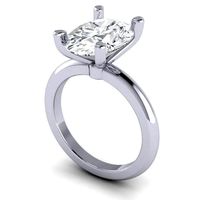 Engagement ring with white diamond 084 | 3D