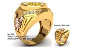 629 Diamond Men Ring and bonus a free man ring | 3D