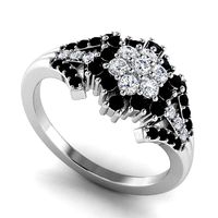 White flower ring RG 098 b | 3D