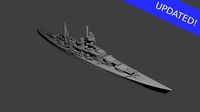 German Scharnhorst Class Battleship | 3D