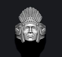 Native American Indian ring | 3D