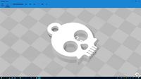 cute skull keychain | 3D