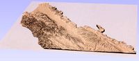 3D satellite terrain model of Monterey county California | 3D