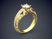 Ring Full Of Diamonds 1110 | 3D