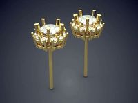 Earrings With Diamonds 1167 | 3D