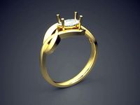 Detailed Classy Engagement Ring 1177 | 3D