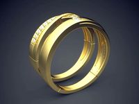 Ring With Small Diamonds 1203 | 3D