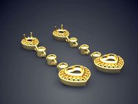 Luxurious Extravagant Stylish Earrings 1300 | 3D