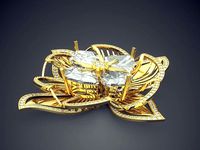 Fancy Extravagant Flower-Shaped Pendant 1327 | 3D
