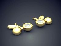 Girly Cherry-Shape Earrings 1333 | 3D