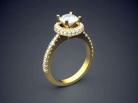 Classic Elegant Feminine Engagement Ring 1397 | 3D