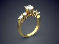 Ring With Diamonds 1512 | 3D