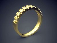 Minimal Design Diamond Ring 1554 | 3D