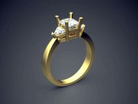 Classy Elegant Engagement Ring | 3D