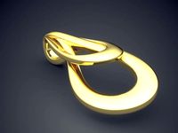 Unique Futuristic Raindrop-Shaped Pendant | 3D