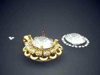 Luxurious Pendant With Diamonds 2134 | 3D