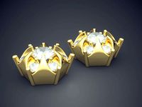 Astonishing Unique Earrings with Diamonds | 3D