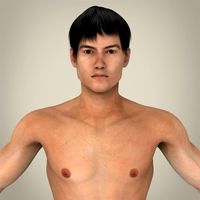 Realistic Young Asian Man 3D Model