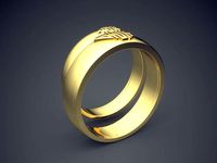 Engraved Engagement Rings 2538 | 3D