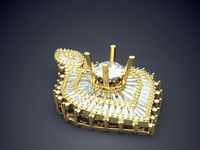 Detail Pendant With Small Diamonds 2541 | 3D