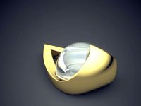 Raindrop-Shaped Pearl Pendant | 3D