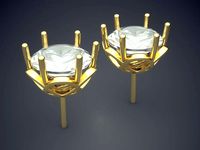 Earrings With Diamonds 2834 | 3D